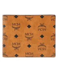 MCM Portemonnaies Aren Visetos Small Wallet Cognacbraun