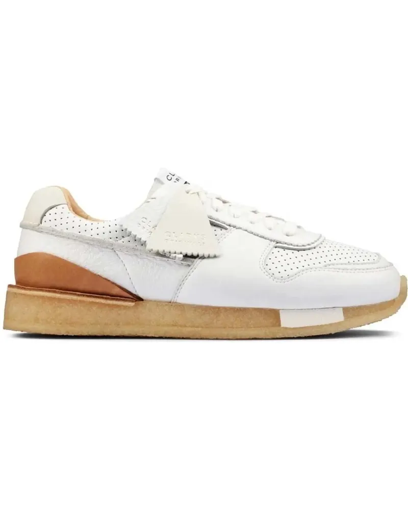 Clarks Low-Top Sneaker Torrun Leather Sneakers weiß Weiß