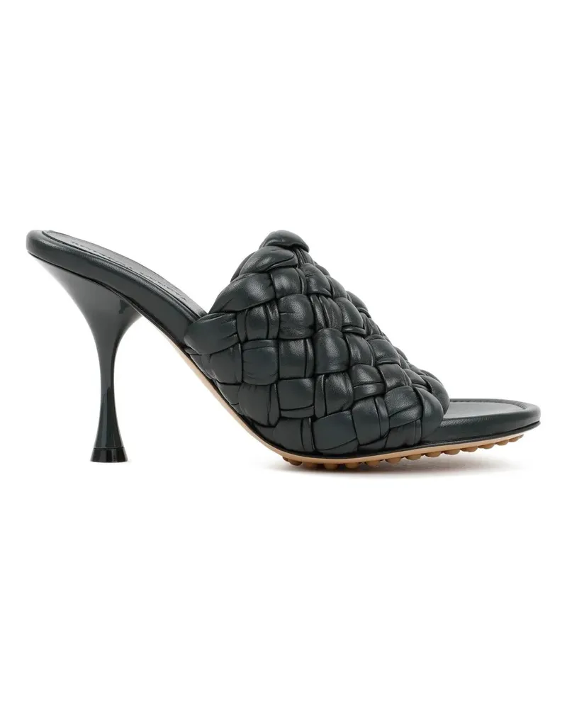 Bottega Veneta Sandalen Green Leather Dot Sandals schwarz Schwarz