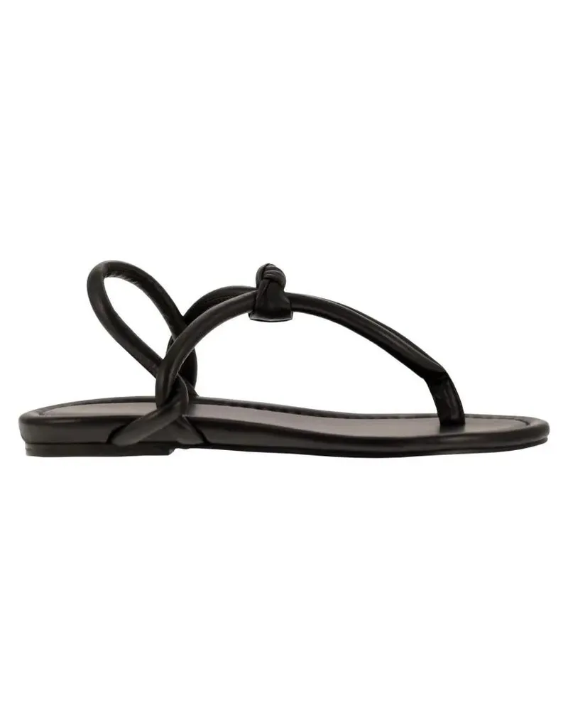 Fabiana Filippi Sandalen Closed-Back Leather Flip-Flops With Knotted Straps schwarz Schwarz