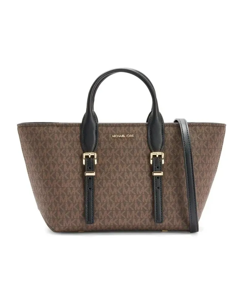 Michael Kors Shopper & Totes Signature Monogram Tote Bag With Leather Accents braun Braun