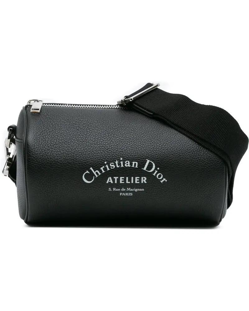 Dior Hobo Bags Leather Atelier Roller Crossbody schwarz Schwarz