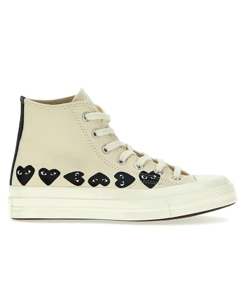 Comme des Garçons Low-Top Sneaker High-Top Canvas Sneakers weiß Weiß