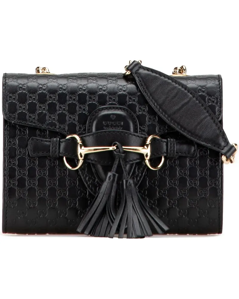 Gucci Hobo Bags Mini Microssima Emily Crossbody schwarz Schwarz