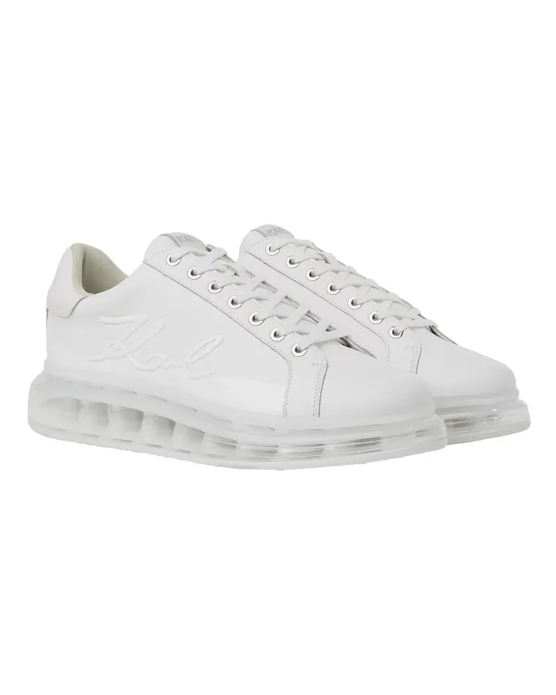 Karl Lagerfeld Low-Top Sneaker KAPRI KUSHION SIGNIA GLÄNZENDE SNEAKER weiß Weiß