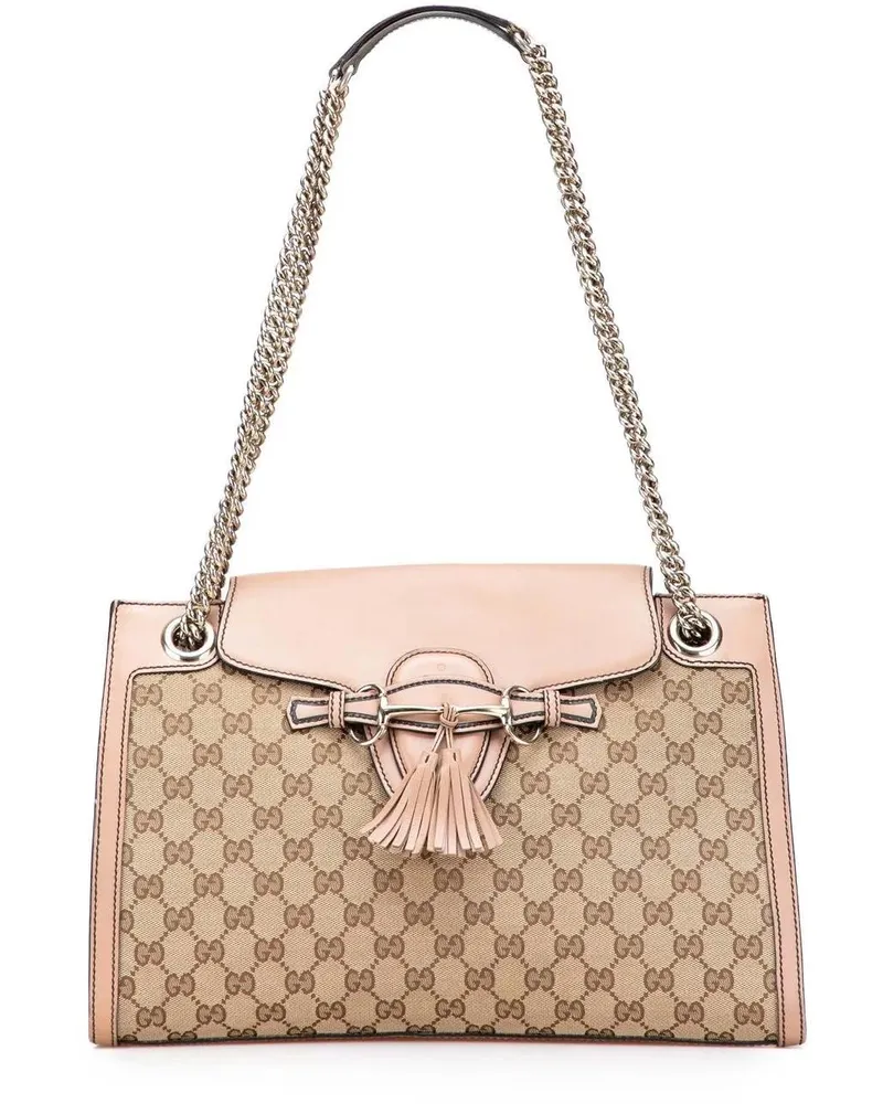 Gucci Hobo Bags Large GG Canvas Emily Shoulder Bag braun Braun