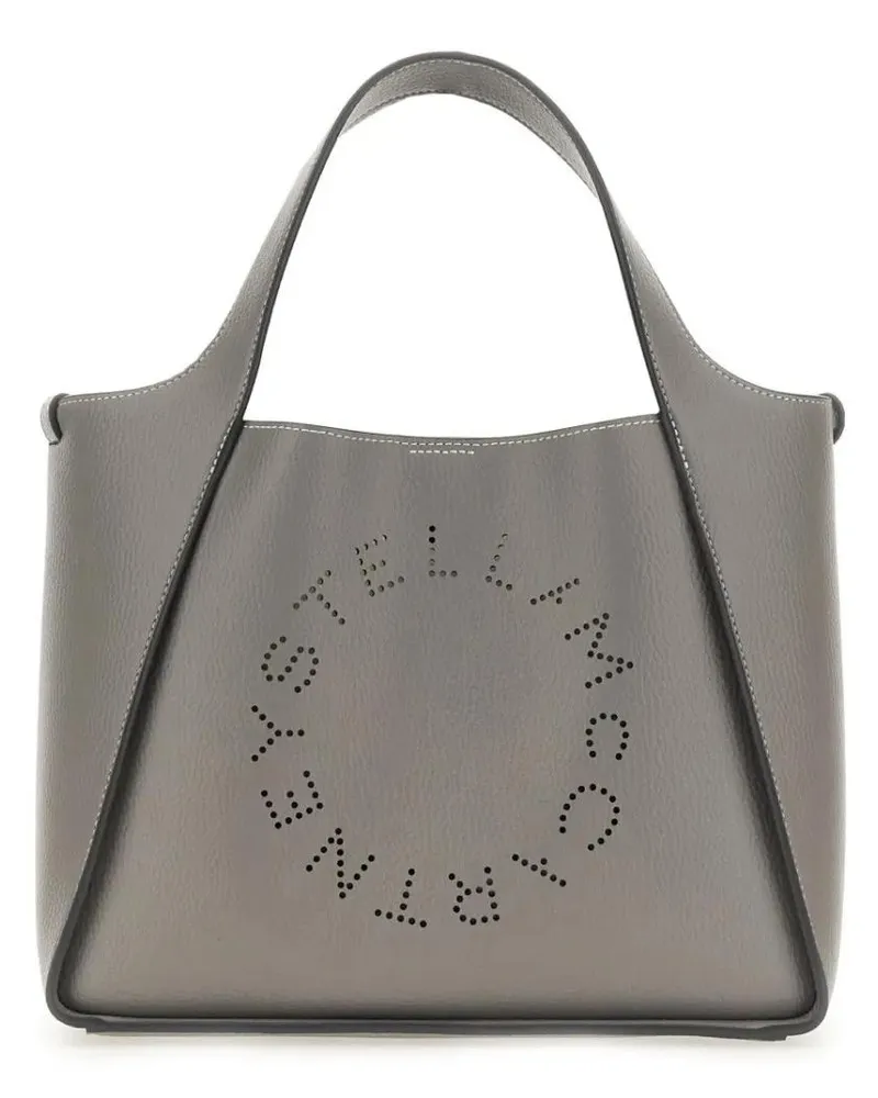Stella McCartney Hobo Bags Shoulder Bag With Perforated Logo grau Grau