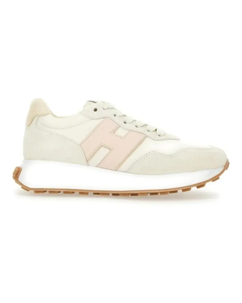 Hogan Low-Top Sneaker Textured Leather Sneakers beige Beige