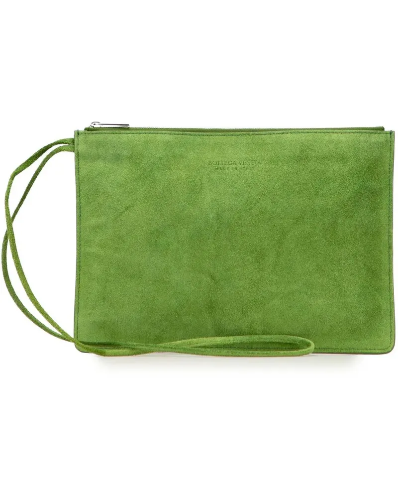 Bottega Veneta Clutches Suede Clutch grün Grün