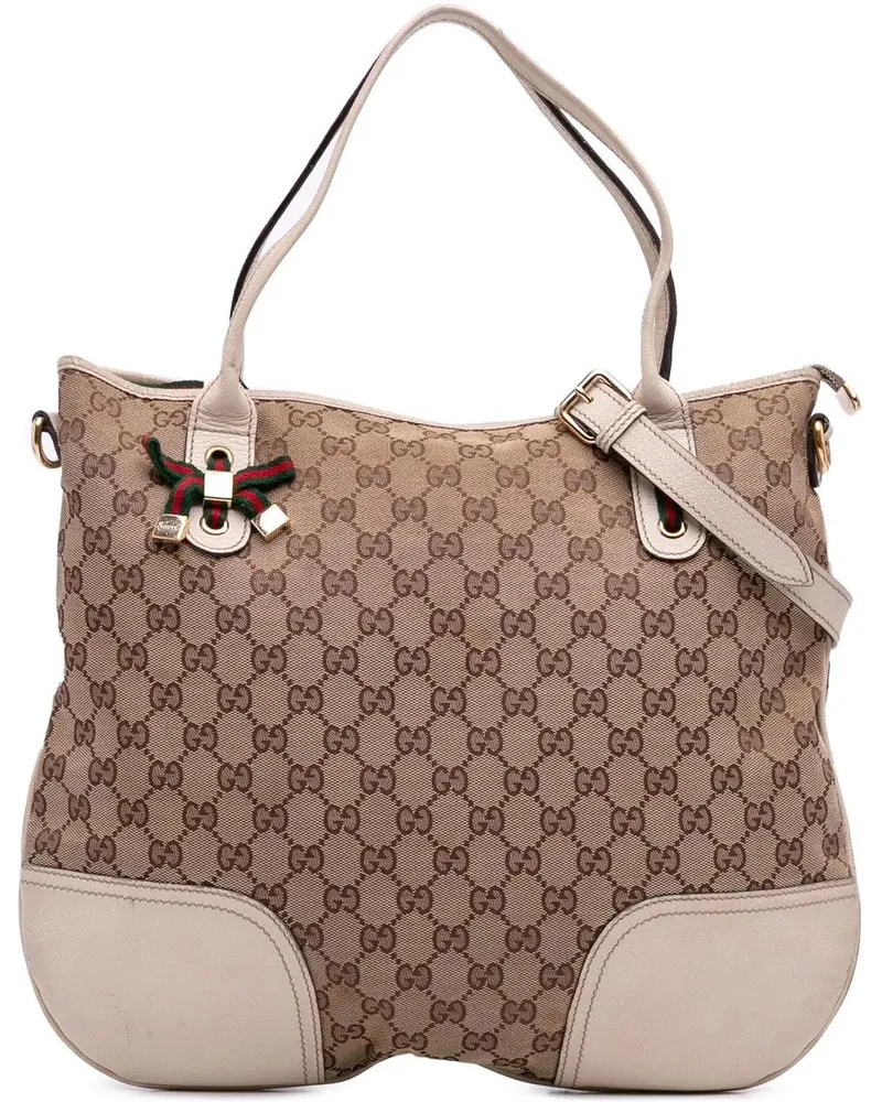 Gucci Hobo Bags GG Canvas Princy Satchel braun Braun
