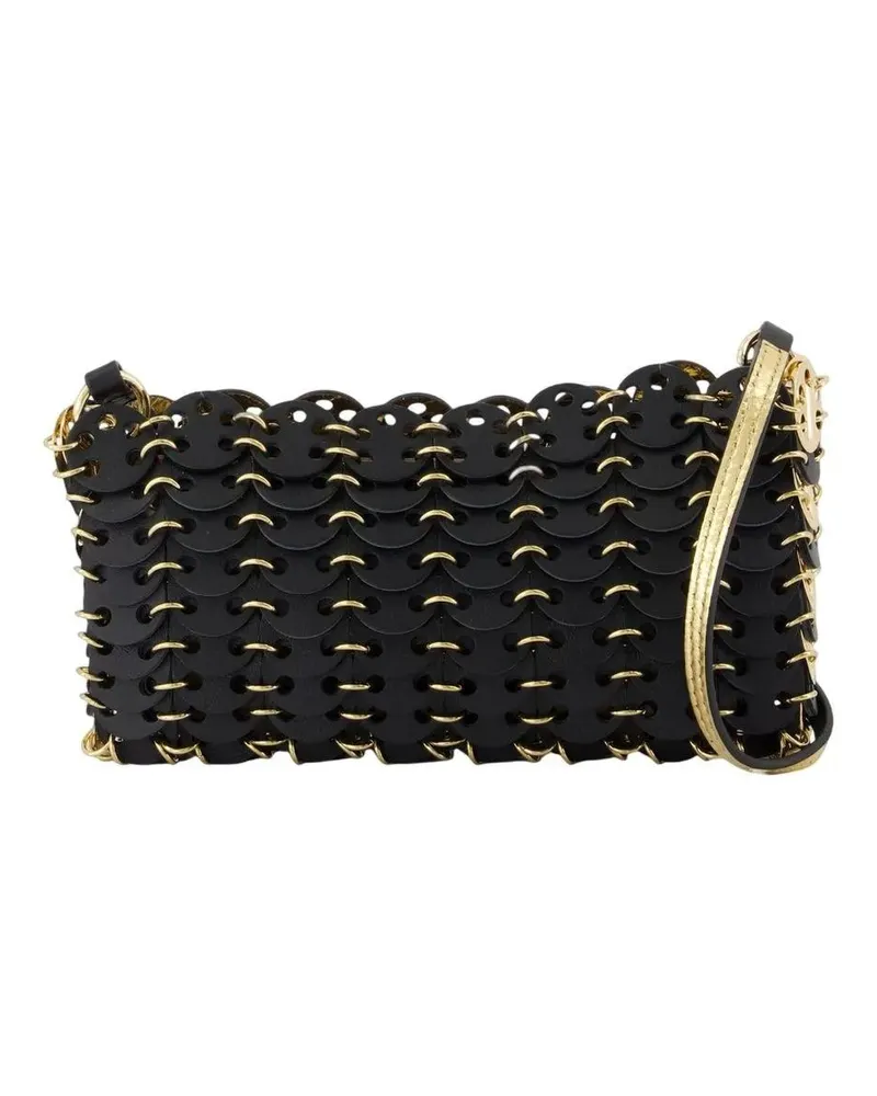 Paco Rabanne Portemonnaie Wallet On Chain - Leather - Black schwarz Schwarz