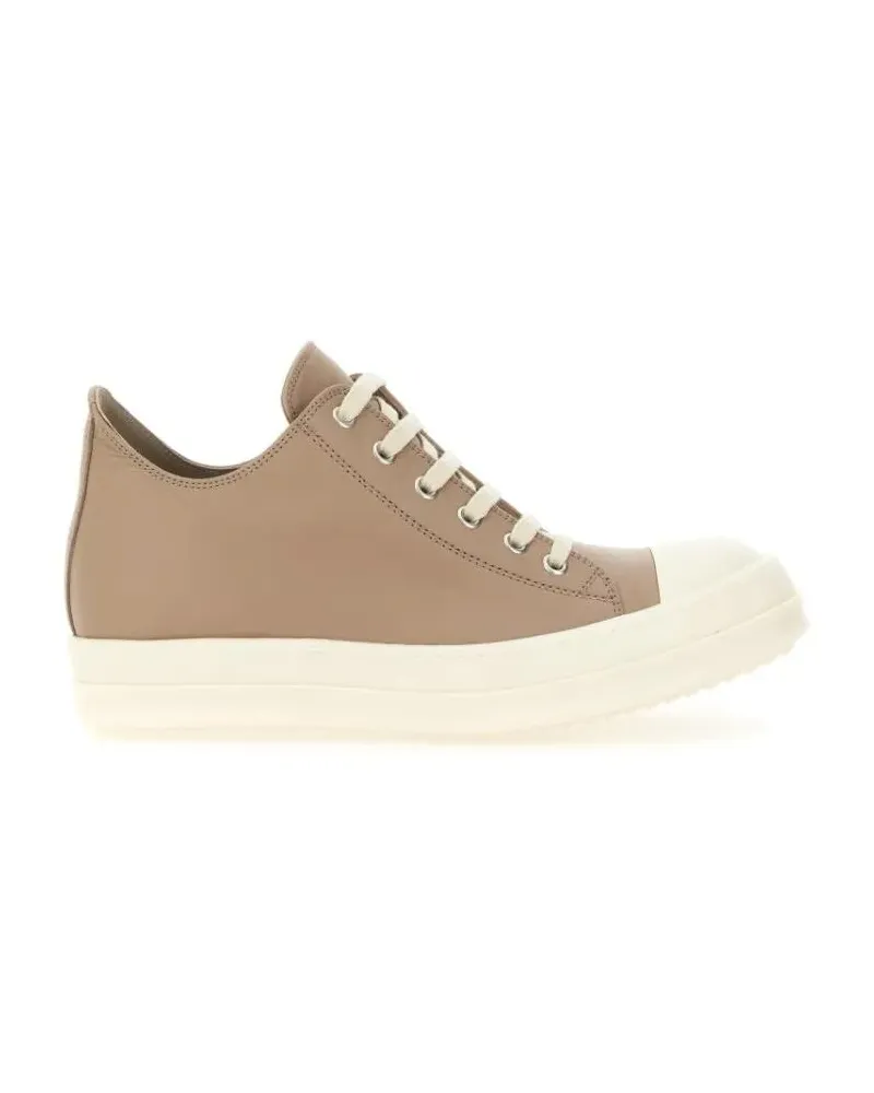 Rick Owens Low-Top Sneaker Leather Sneaker beige Beige