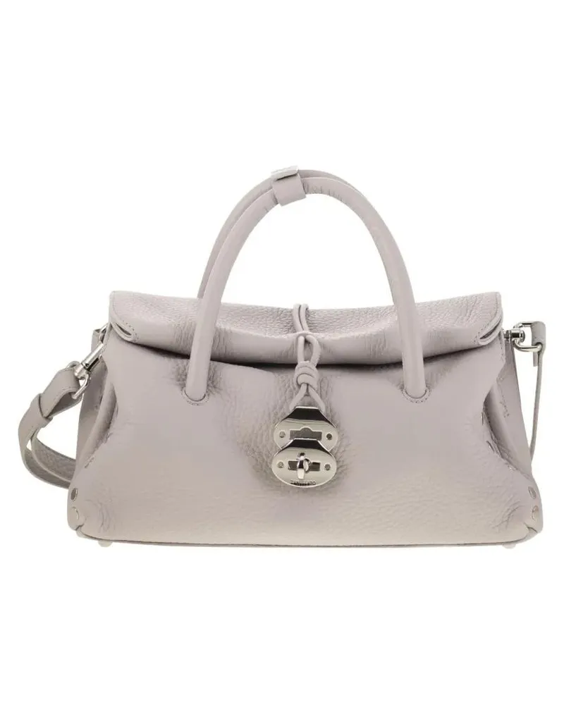 Zanellato Hobo Bags Dotta - Grained Leather Bag S weiß Weiß