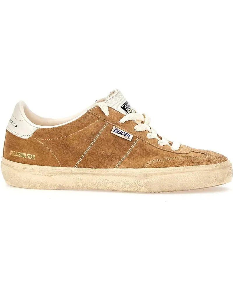 Golden Goose Low-Top Sneaker Suede And Leather Sneakers With Textured Detailing braun Braun