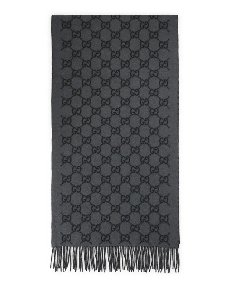 Gucci Tücher & Schals Reversible Cashmere Scarf With Interlocking Logo P grau Grau