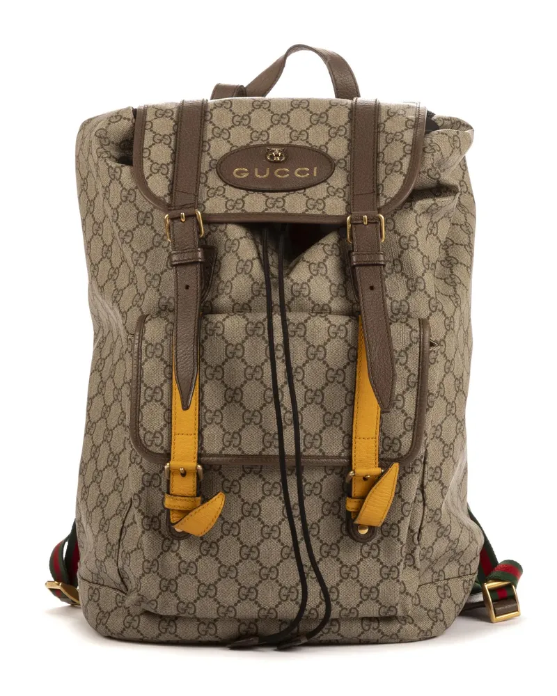 Gucci Crossbody Bags Web Backpack beige Beige