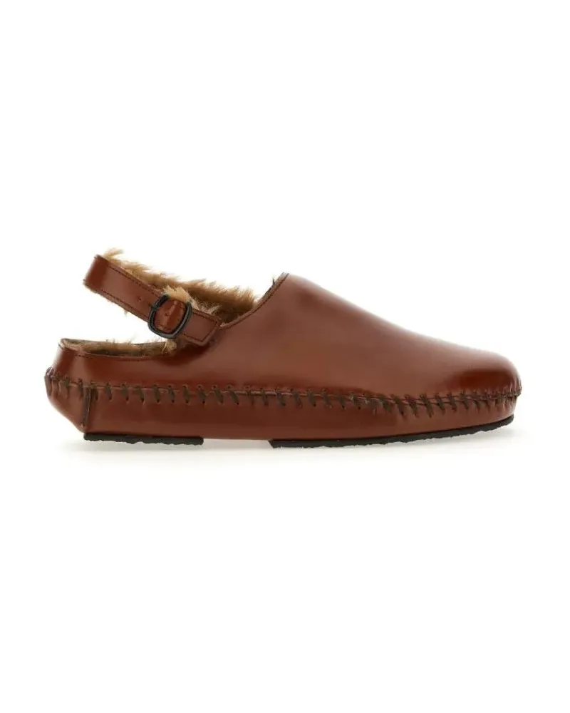 HEREU Hohe Schuhe "Cargol" Shearling Slingback braun Braun