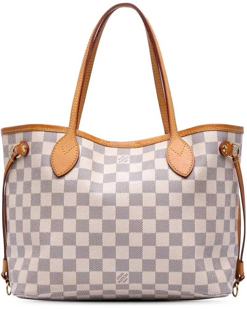 Louis Vuitton Shopper Damier Azur Neverfull PM weiß Weiß