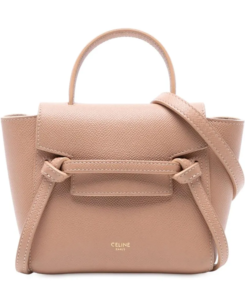 Celine Hobo Bags Pico Grained Calfskin Belt Bag braun Braun