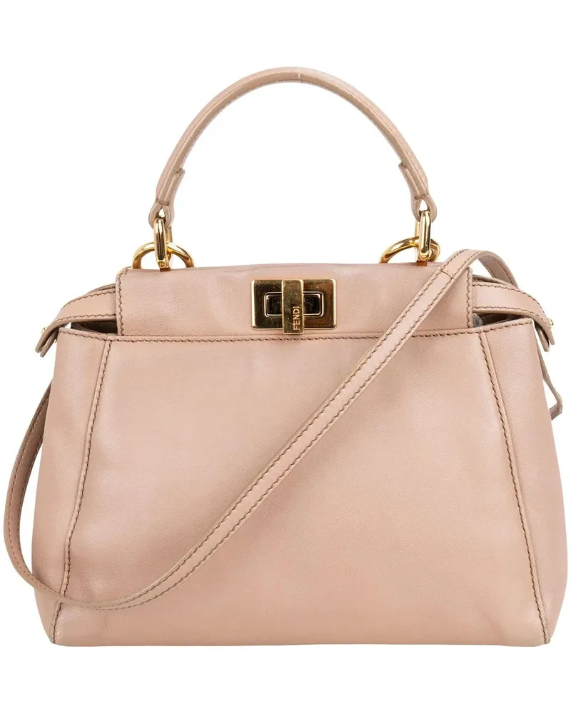Fendi Crossbody Bags  Leather Peekaboo Handbag braun Braun