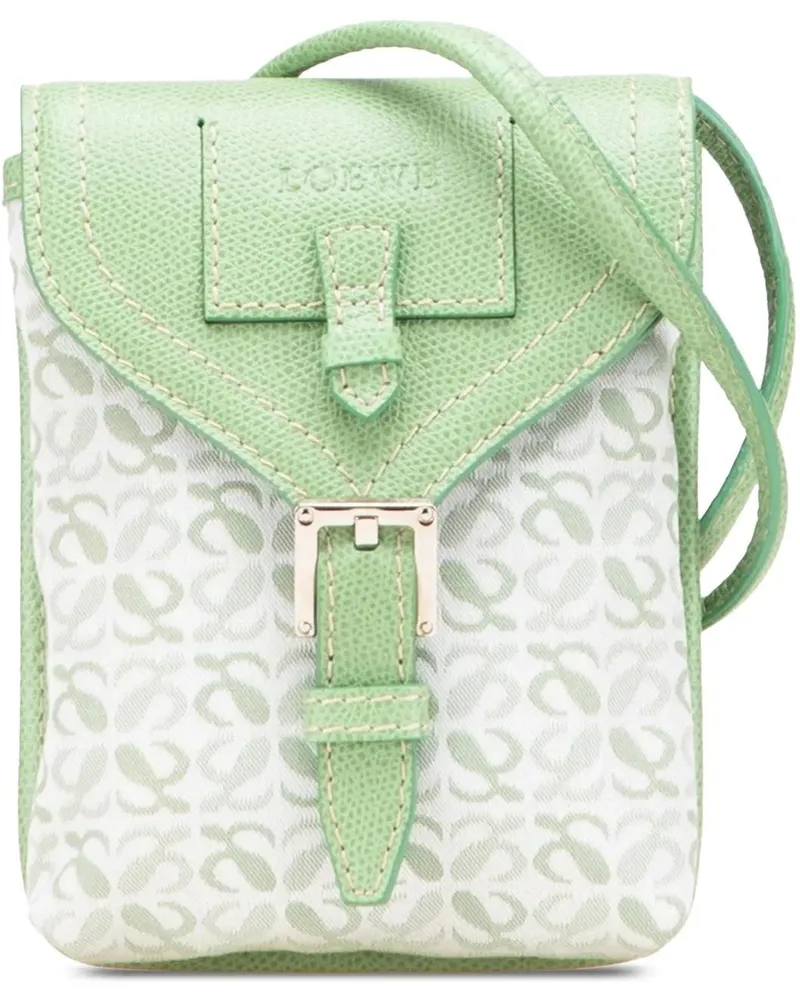 Loewe Hobo Bags Anagram Canvas Crossbody grün Grün