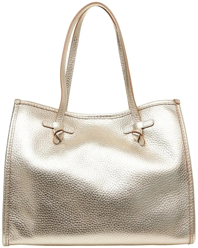 Gianni Chiarini Shopper Grained leather shopper goldfarben Gold