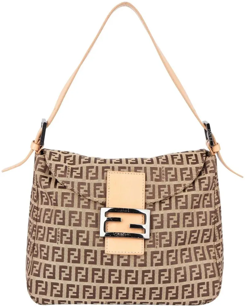 Fendi Crossbody Bags  FF Monogram Baguette Handbag bunt Bunt