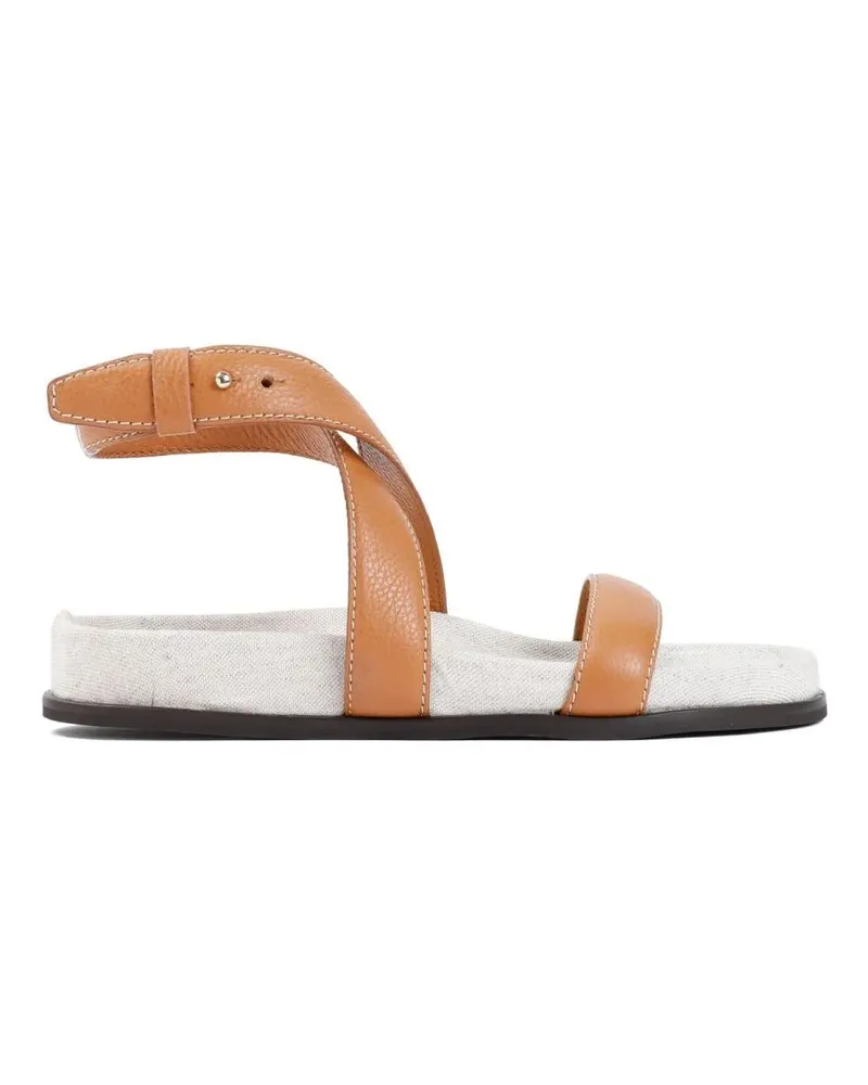Totême Sandalen Tan Brown Leather Sandal braun Braun