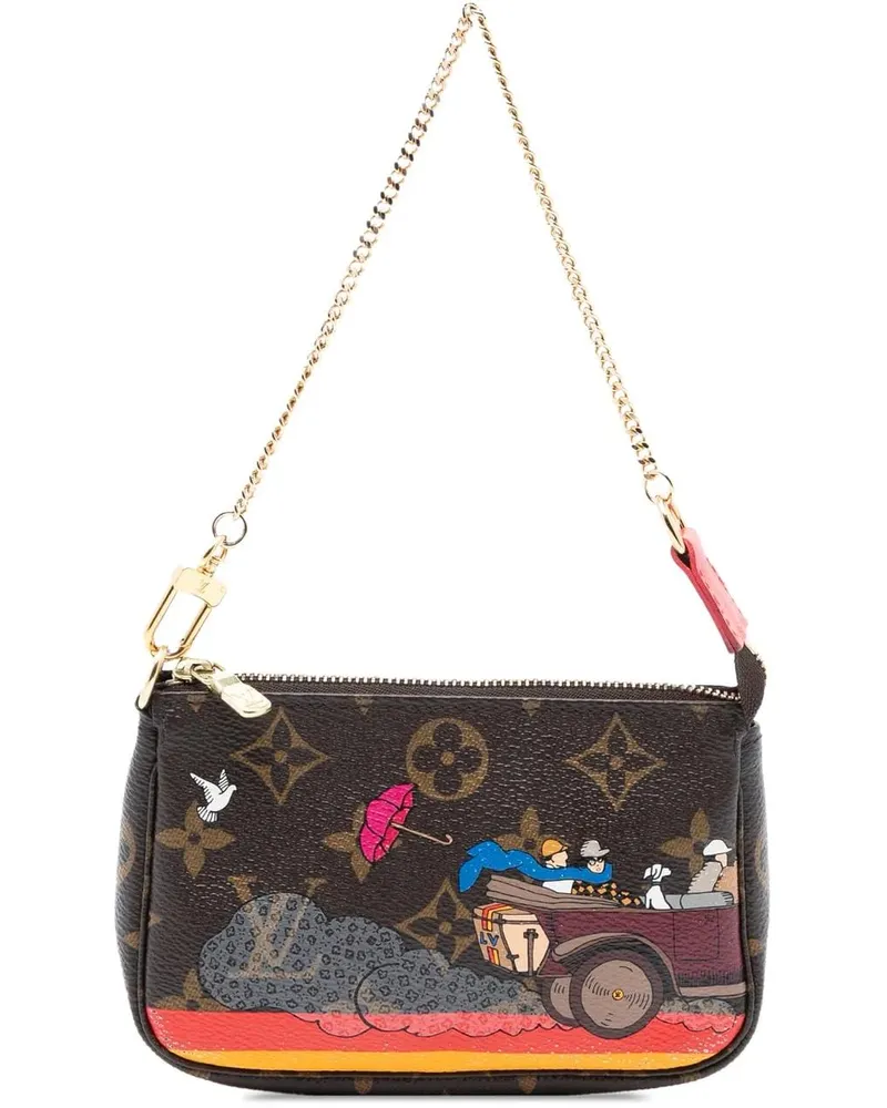 Louis Vuitton Crossbody Bags Monogram Evasion Illustre Mini Pochette Accessorie braun Braun