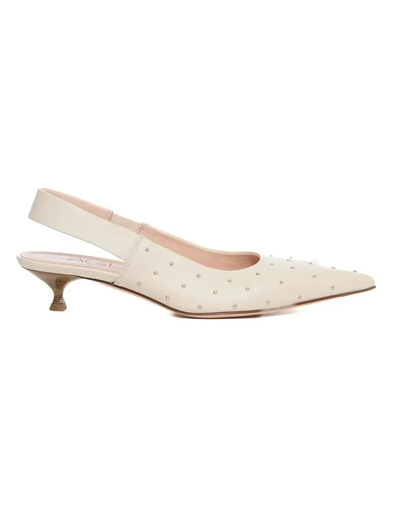 Attilio Giusti Leombruni Hohe Schuhe Sling-Back Pumps With Decorative Micro-Studs beige Beige