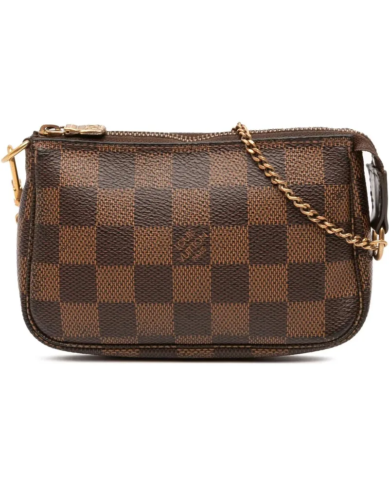 Louis Vuitton Crossbody Bags Damier Ebene Mini Pochette Accessoires braun Braun