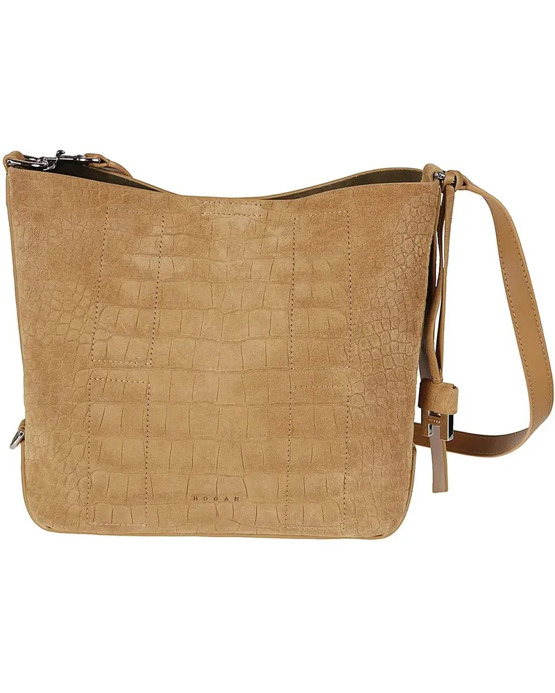 Hogan Crossbody Bags Small H01r Hobo Bag Brown braun Braun