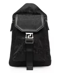 Versace Rucksäcke Black Allover Backpack Schwarz