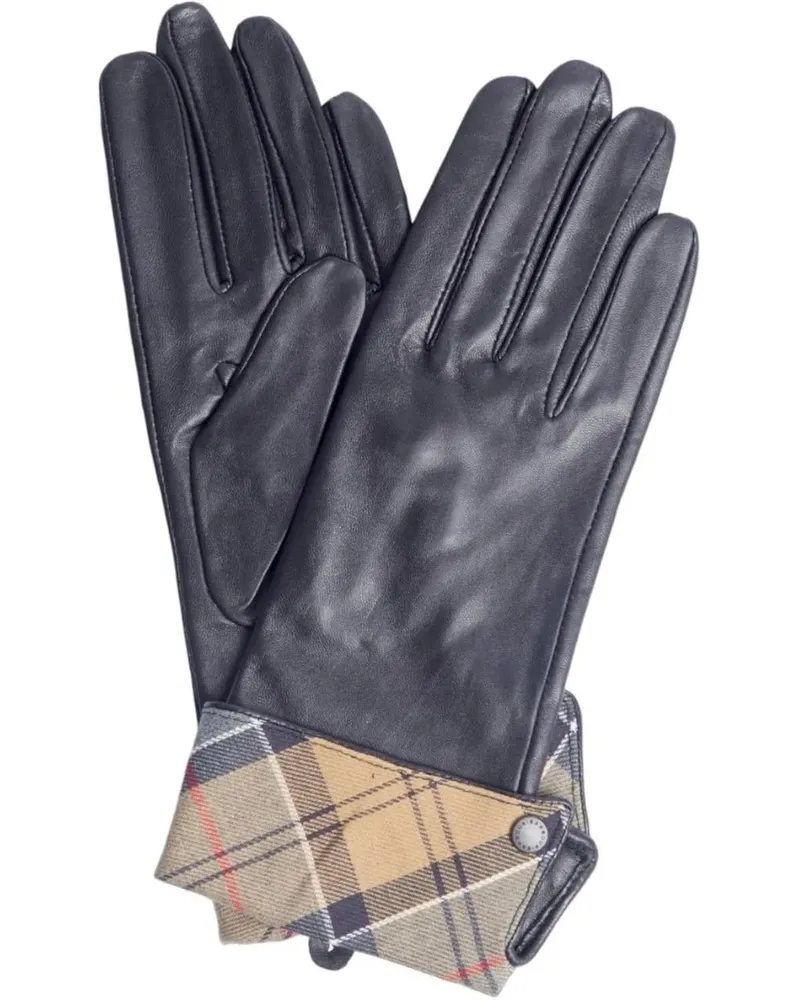 Barbour Handschuhe Gloves Blackdress Tartan schwarz Schwarz