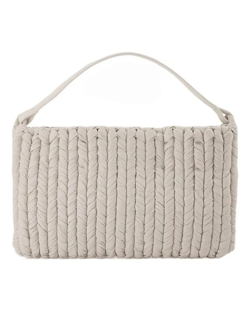 Nanushka Hobo Bags The Square Bag In Whte Vegan Leather grau Grau