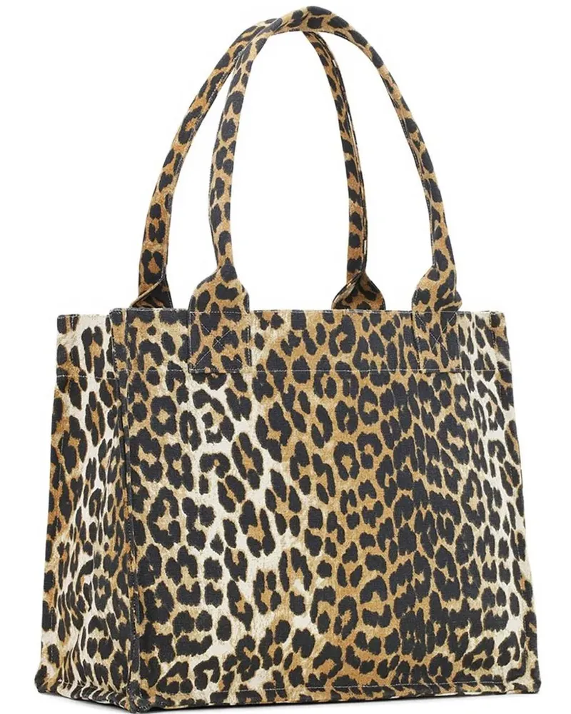 Ganni Shopper & Totes Pocket Print Large Easy Shopper braun Braun