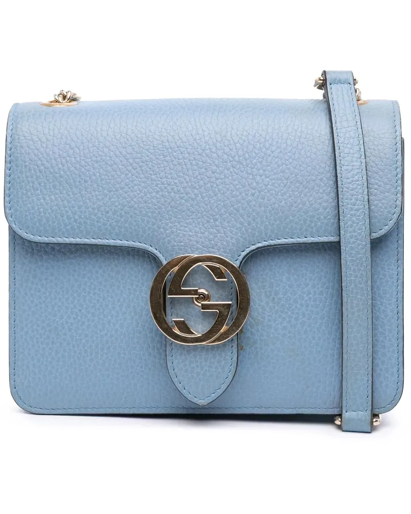 Gucci Hobo Bags 2016-2024 Small Dollar Calfskin Interlocking G Cro blau Blau