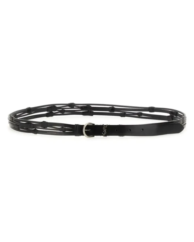 Saint Laurent Gürtel Croissant De Lune Belt grau Grau