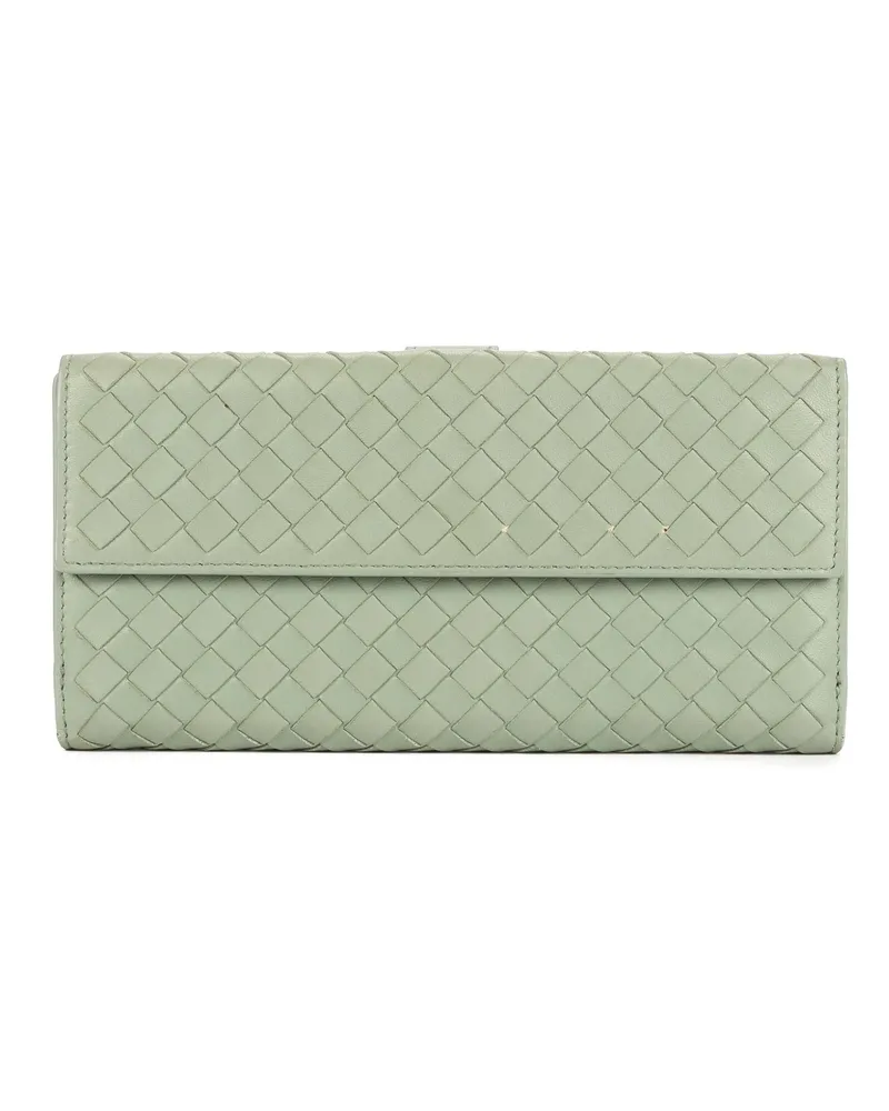 Bottega Veneta Crossbody Bags Intrecciato Long Wallet grün Grün