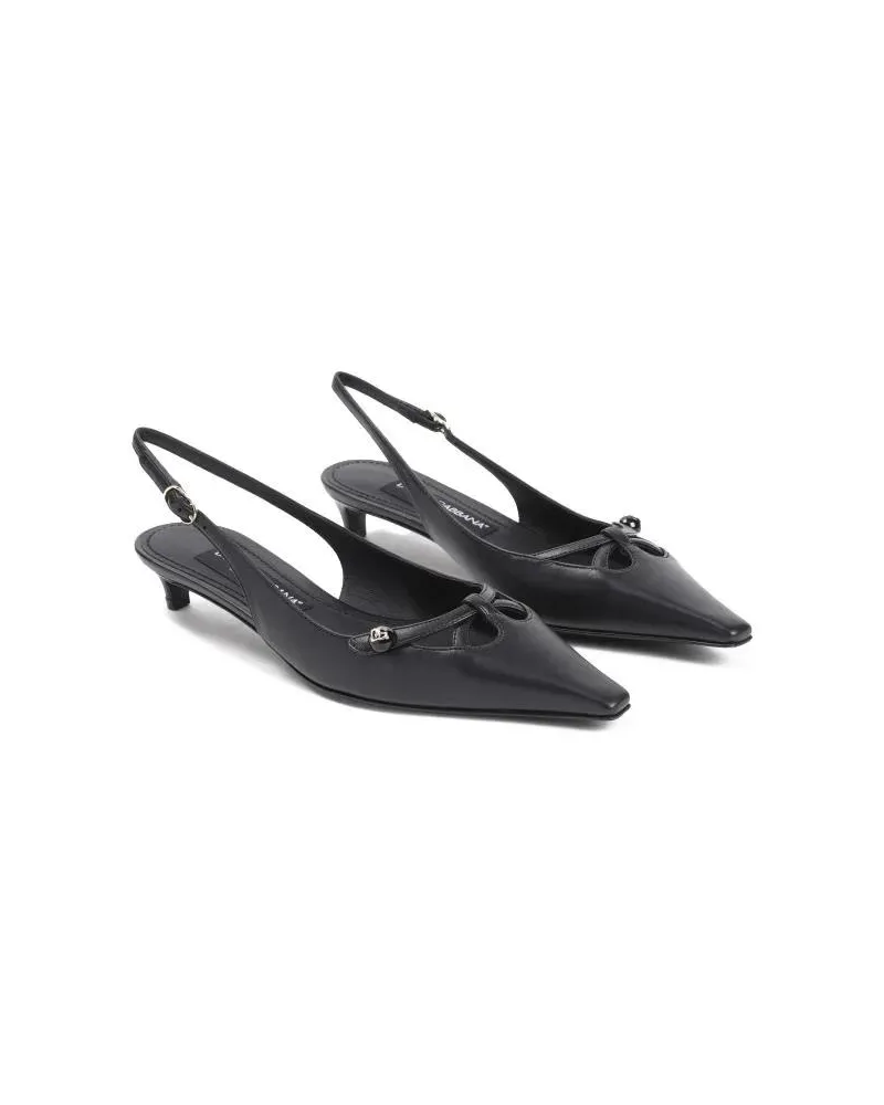 Dolce & Gabbana Pumps & High Heels Black Lamb Leather Pumps Schwarz