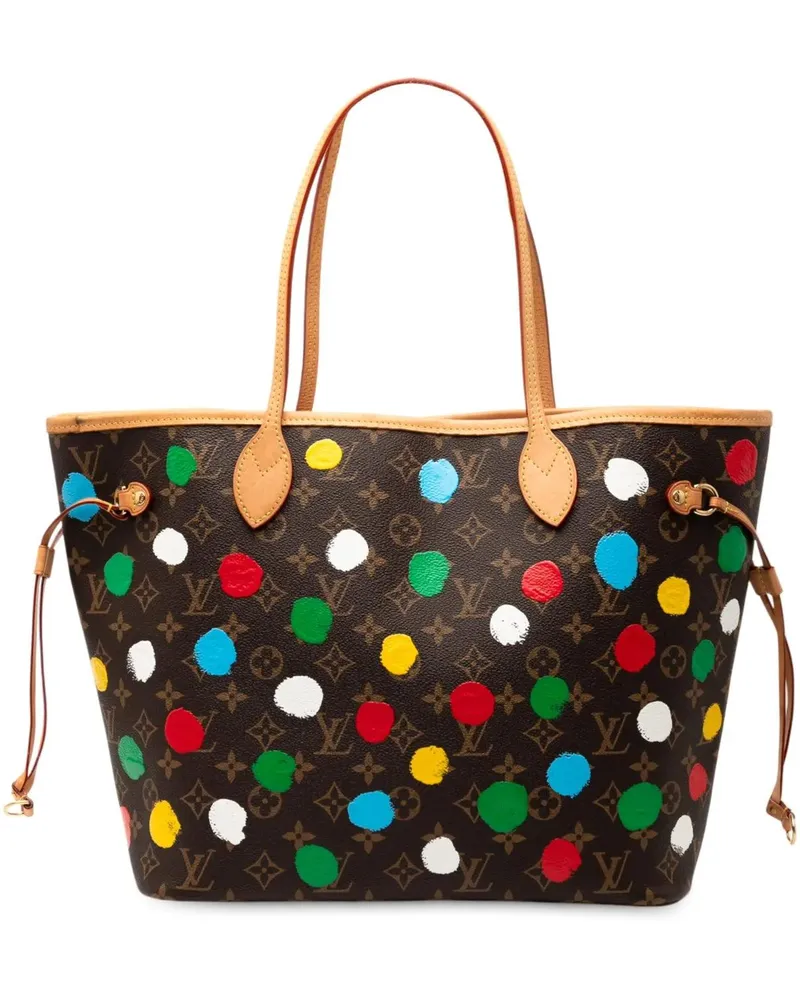 Louis Vuitton Shopper Yayoi Kusama Monogram Painted Dots Neverfull MM braun Braun