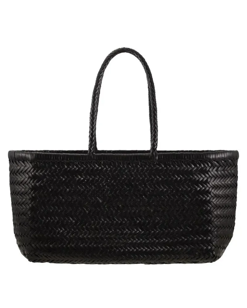 Dragon Diffusion Shopper & Totes Bamboo Triple Jump Big - Woven Leather Bag schwarz Schwarz
