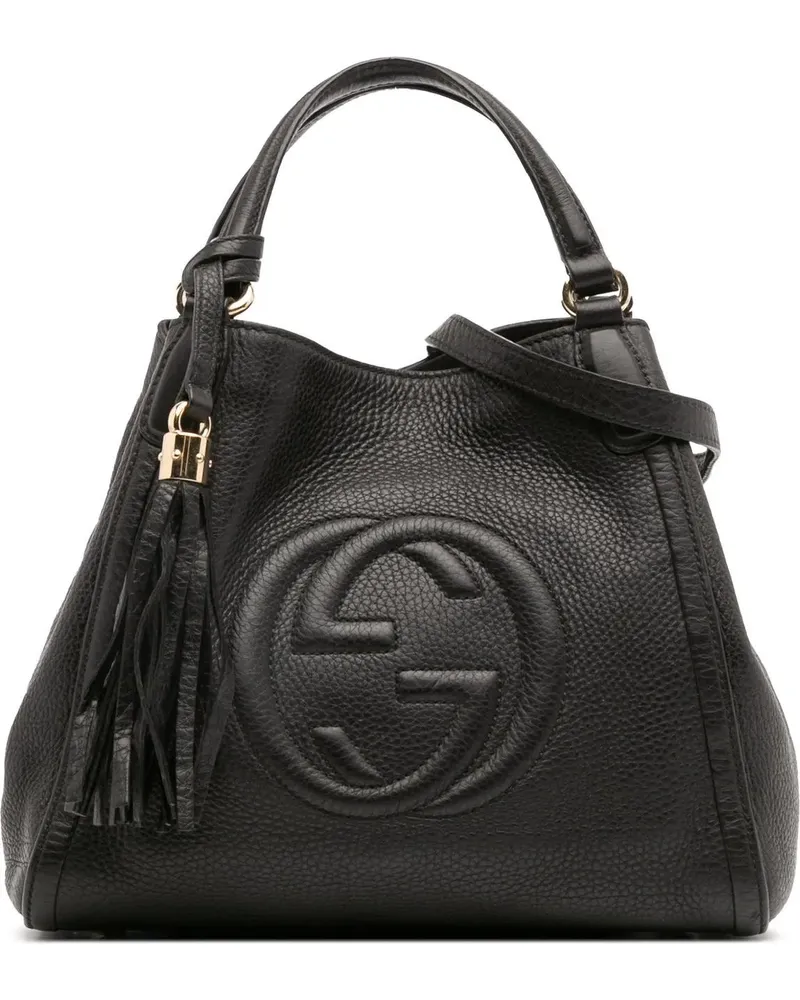 Gucci Hobo Bags Small Leather Soho Satchel schwarz Schwarz