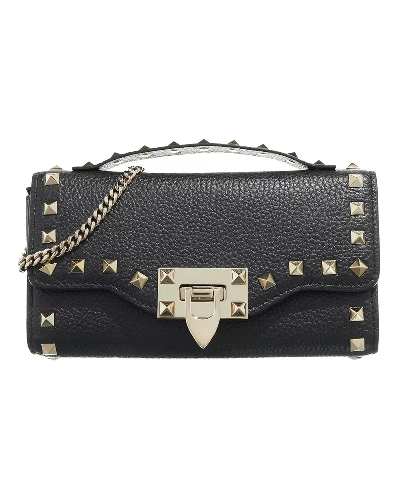 Valentino Garavani Portemonnaie Rockstud Wallet On Chain Schwarz