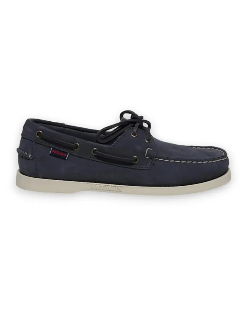 Sebago Loafer Soft Blue Suede Docksides Portland Loafers blau Blau