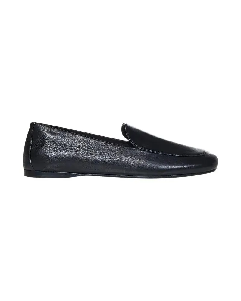 KHAITE Black Lambskin Leather Loafers schwarz Schwarz