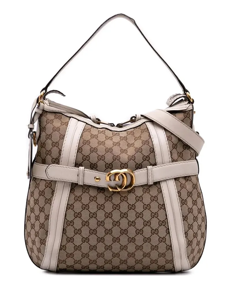 Gucci Hobo Bags Medium GG Canvas Running Satchel braun Braun