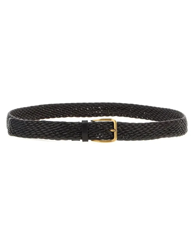 Brunello Cucinelli Gürtel Braided Leather Belt braun Braun