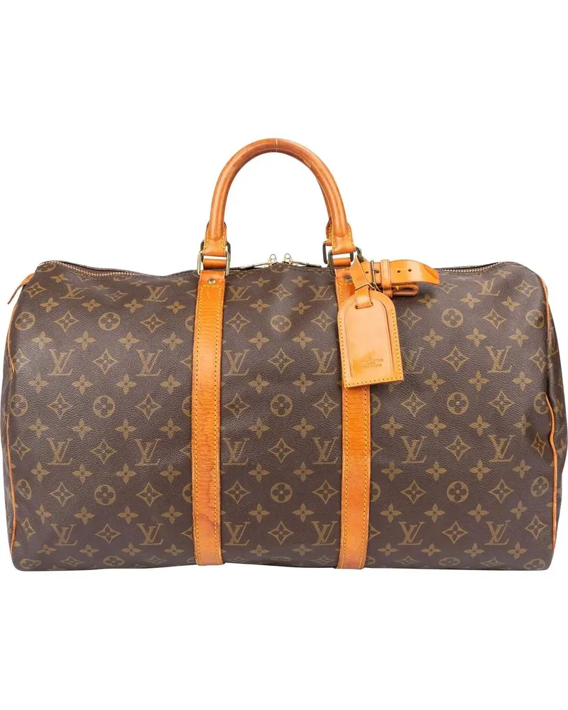 Louis Vuitton Crossbody Bags  Canvas Monogram Keepall 50 braun Braun