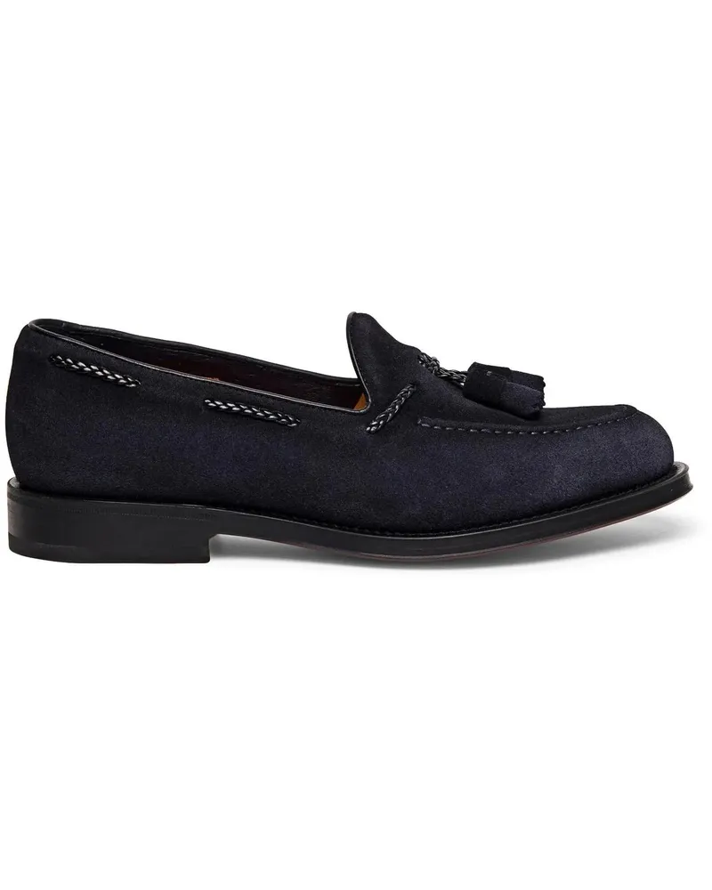 Santoni Loafer Men's suede tassel loafer weiß Weiß